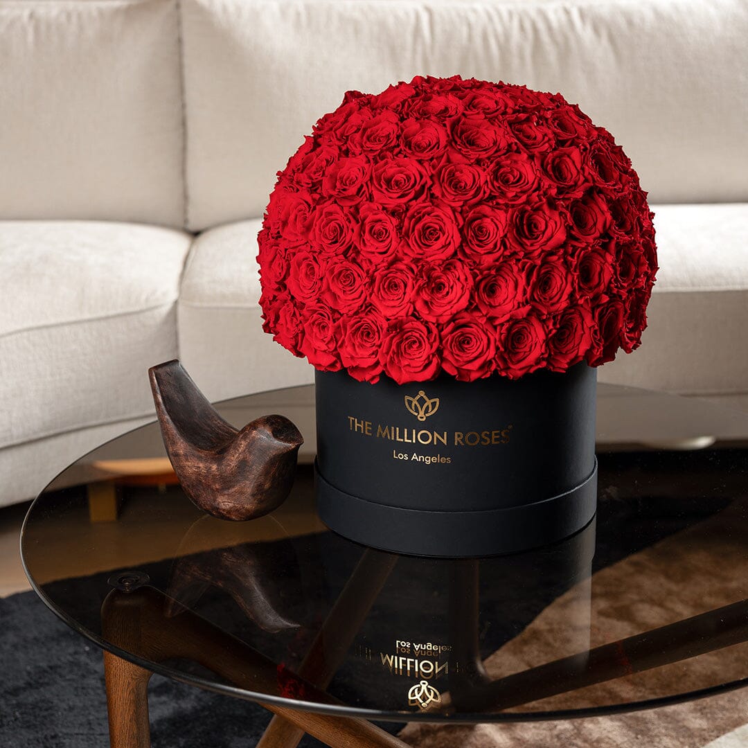 Supreme Black Superdome Box | Red Roses