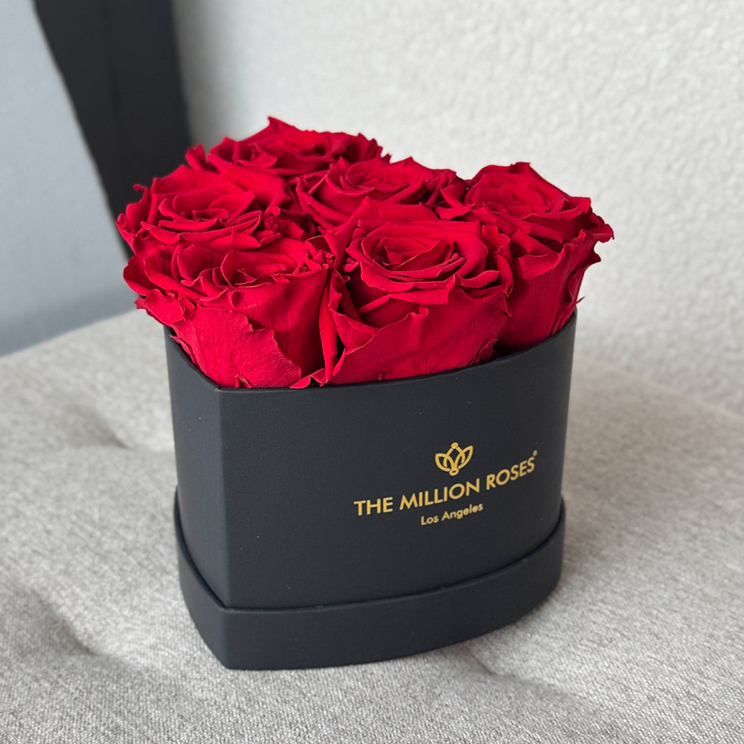 Baby Heart Black Box | Red Roses