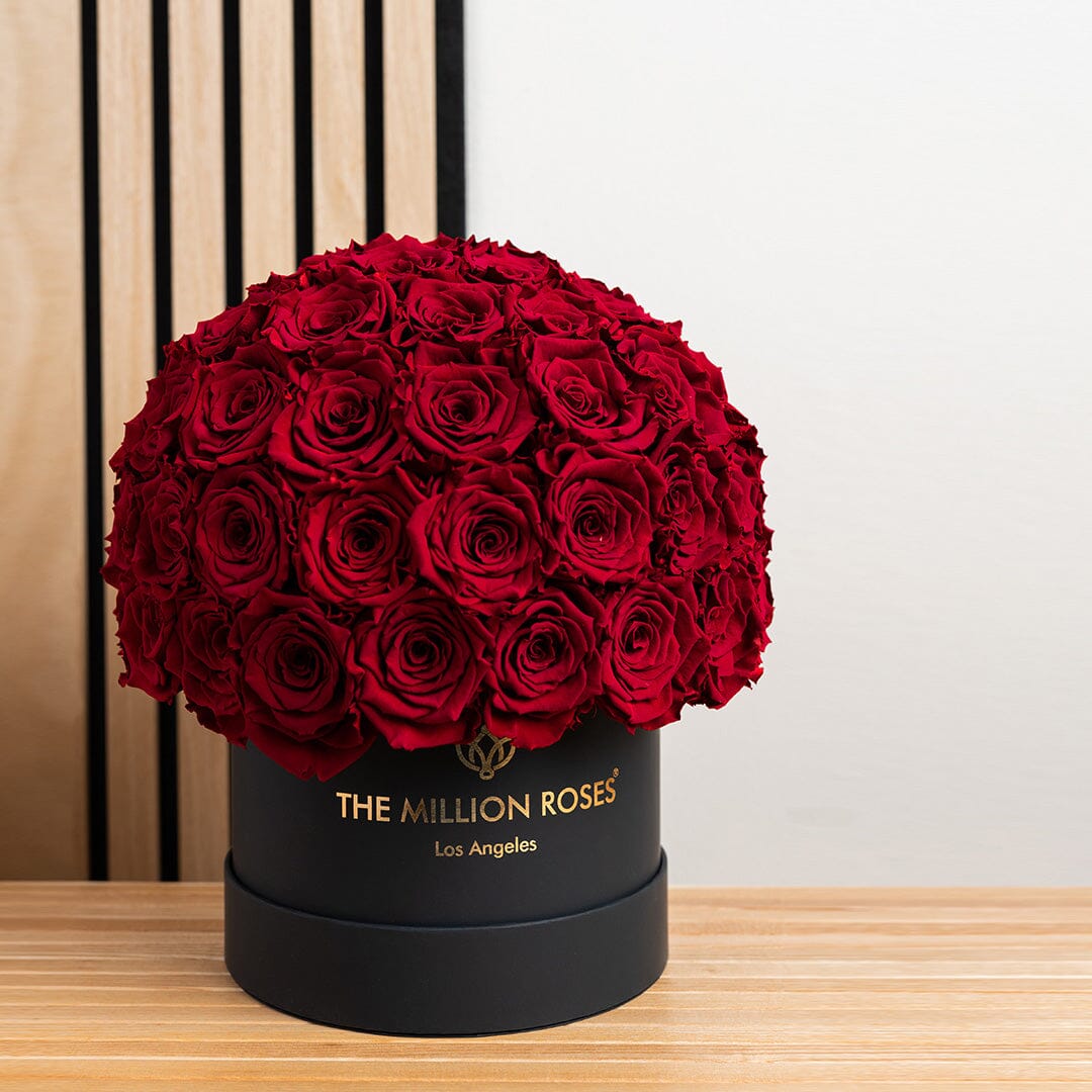 Classic Black Superdome Box | Red Roses