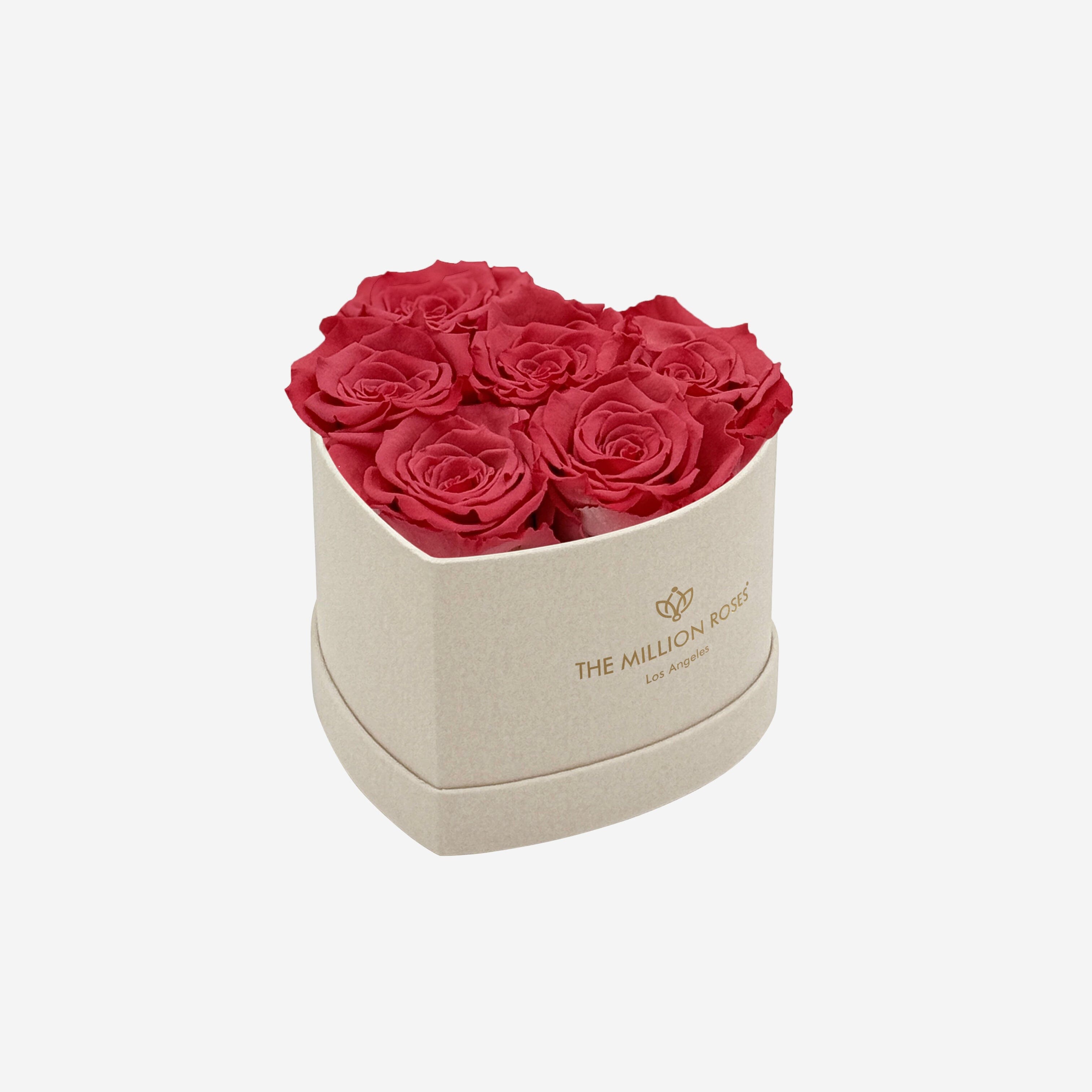 Baby Heart Beige Box | Coral Roses