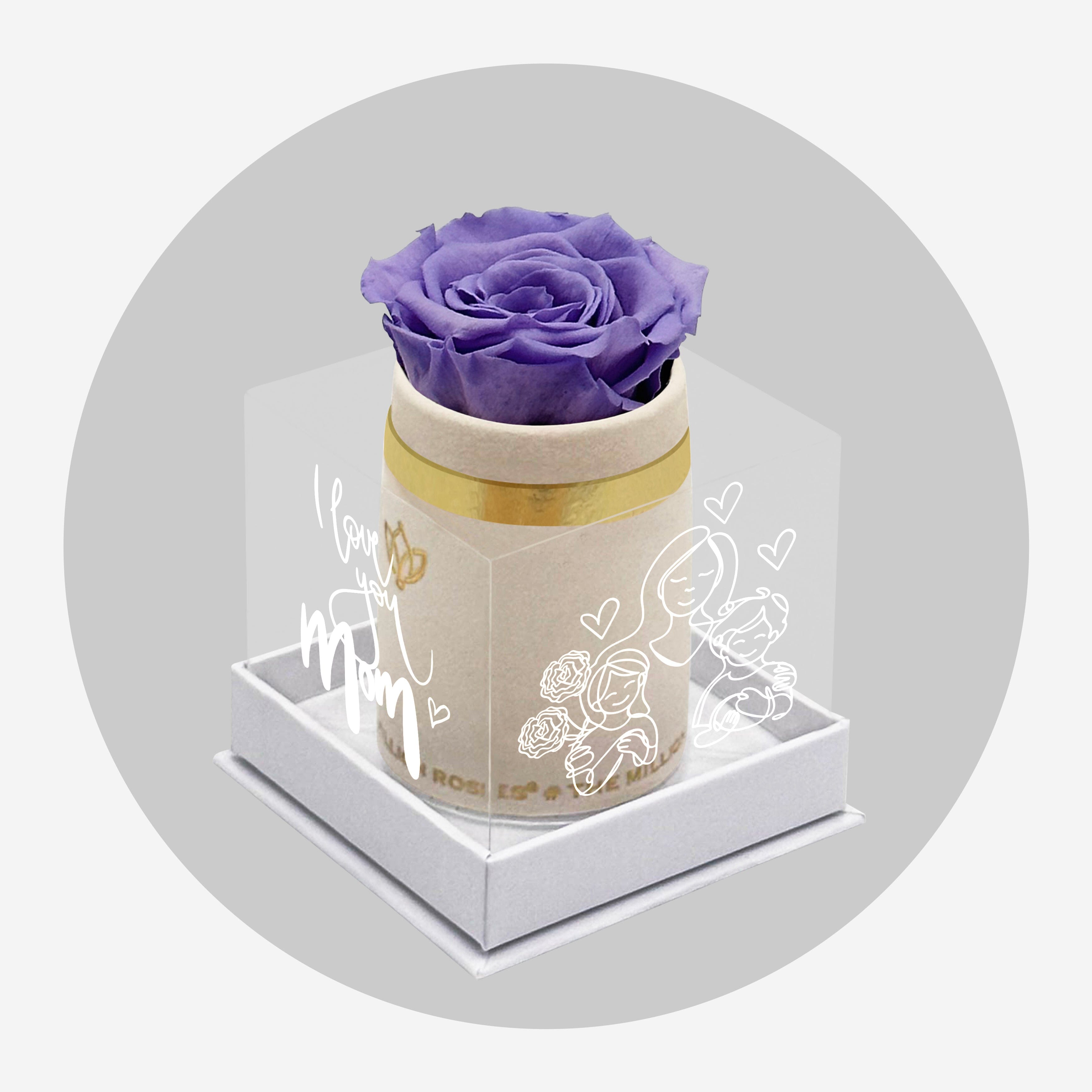 Single Beige Suede Box | Limited Mother's Day Edition | Lavender Rose