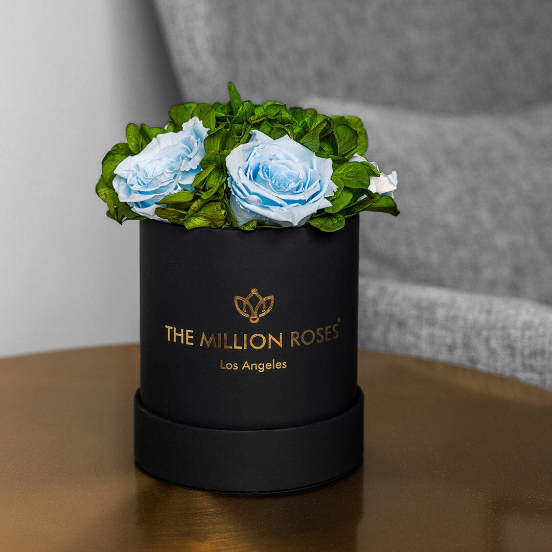 Basic Black Garden Box | Light Blue Roses