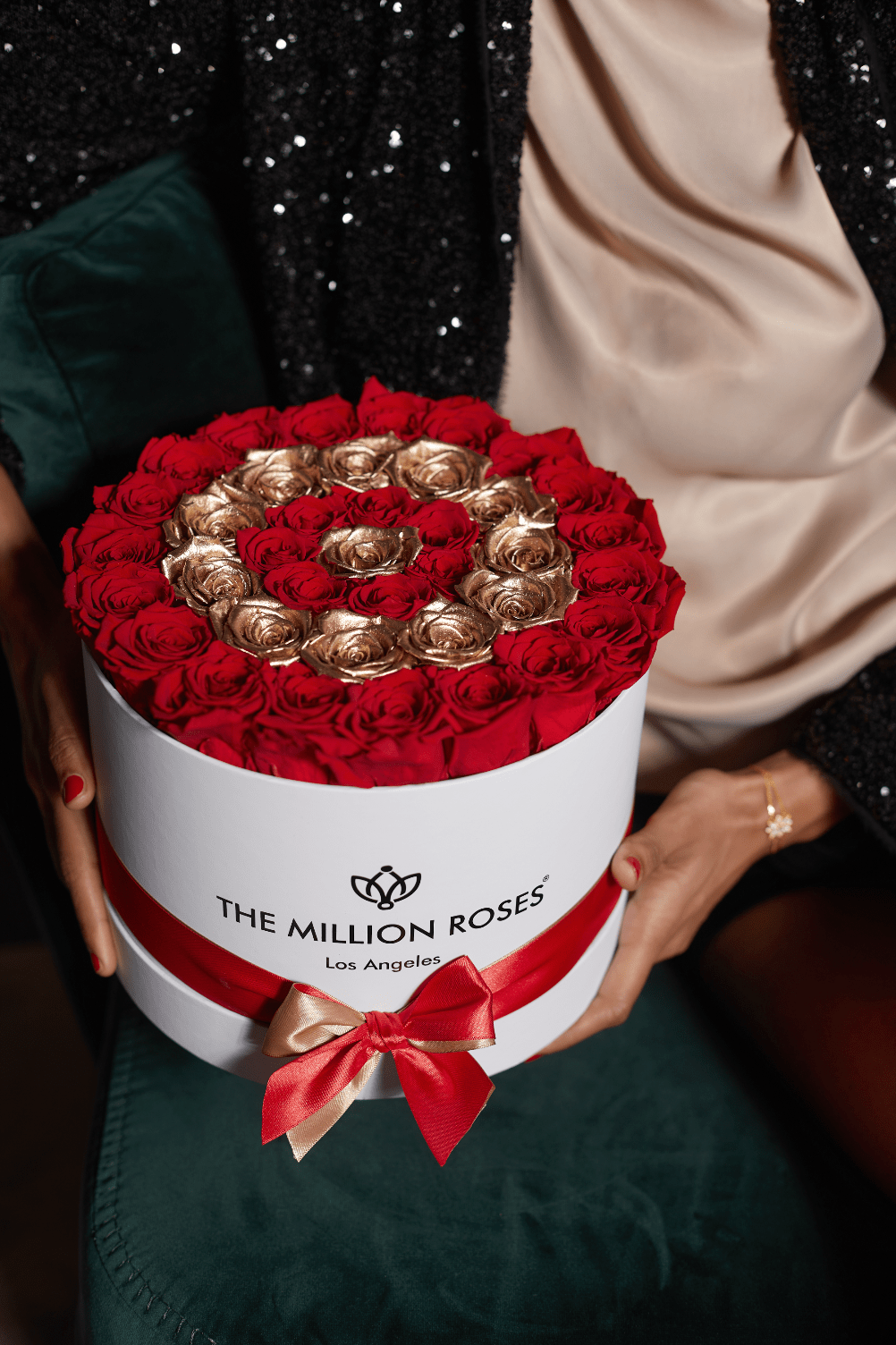 Supreme White Box | Red & 24K Gold Roses | Target