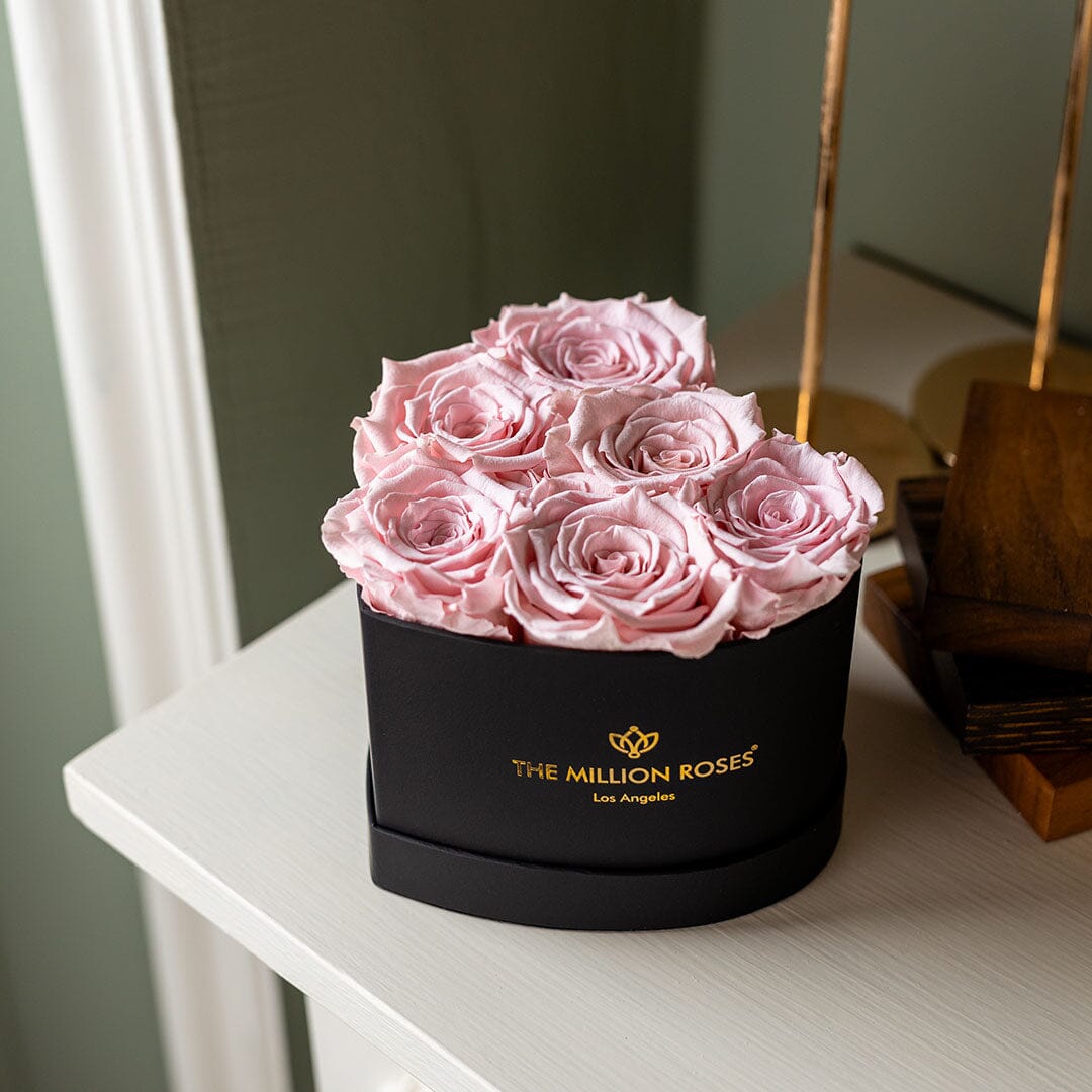 Baby Heart Black Box | Light Pink Roses