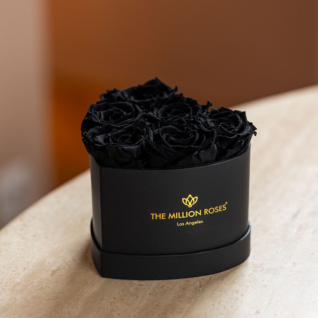 Baby Heart Black Box | Black Roses