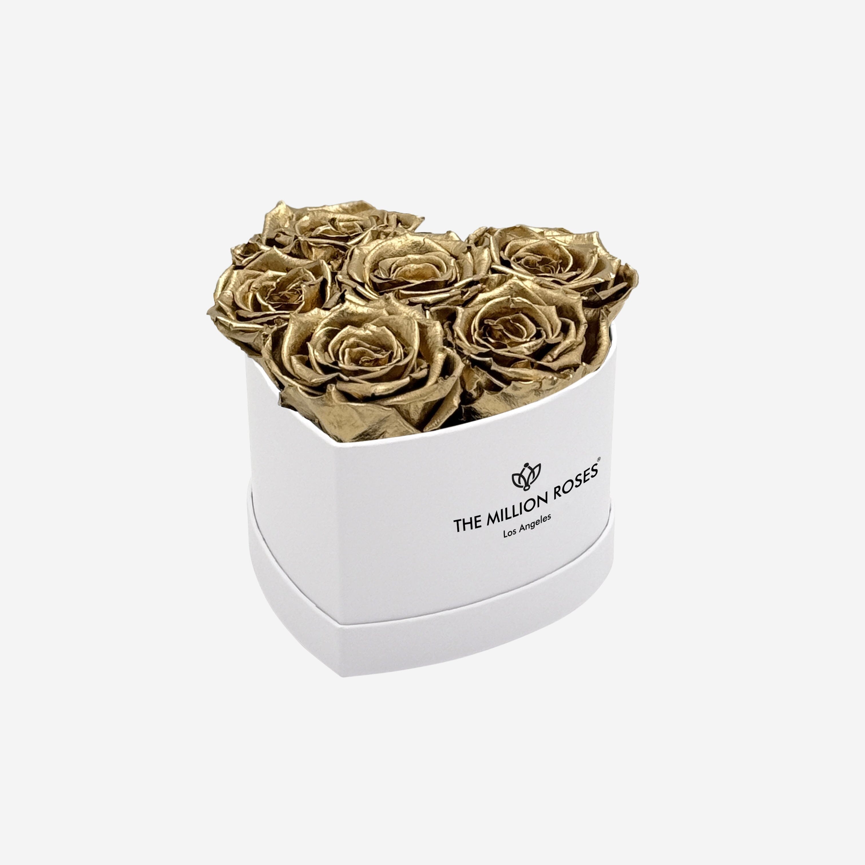 Baby Heart White Box | Gold Roses