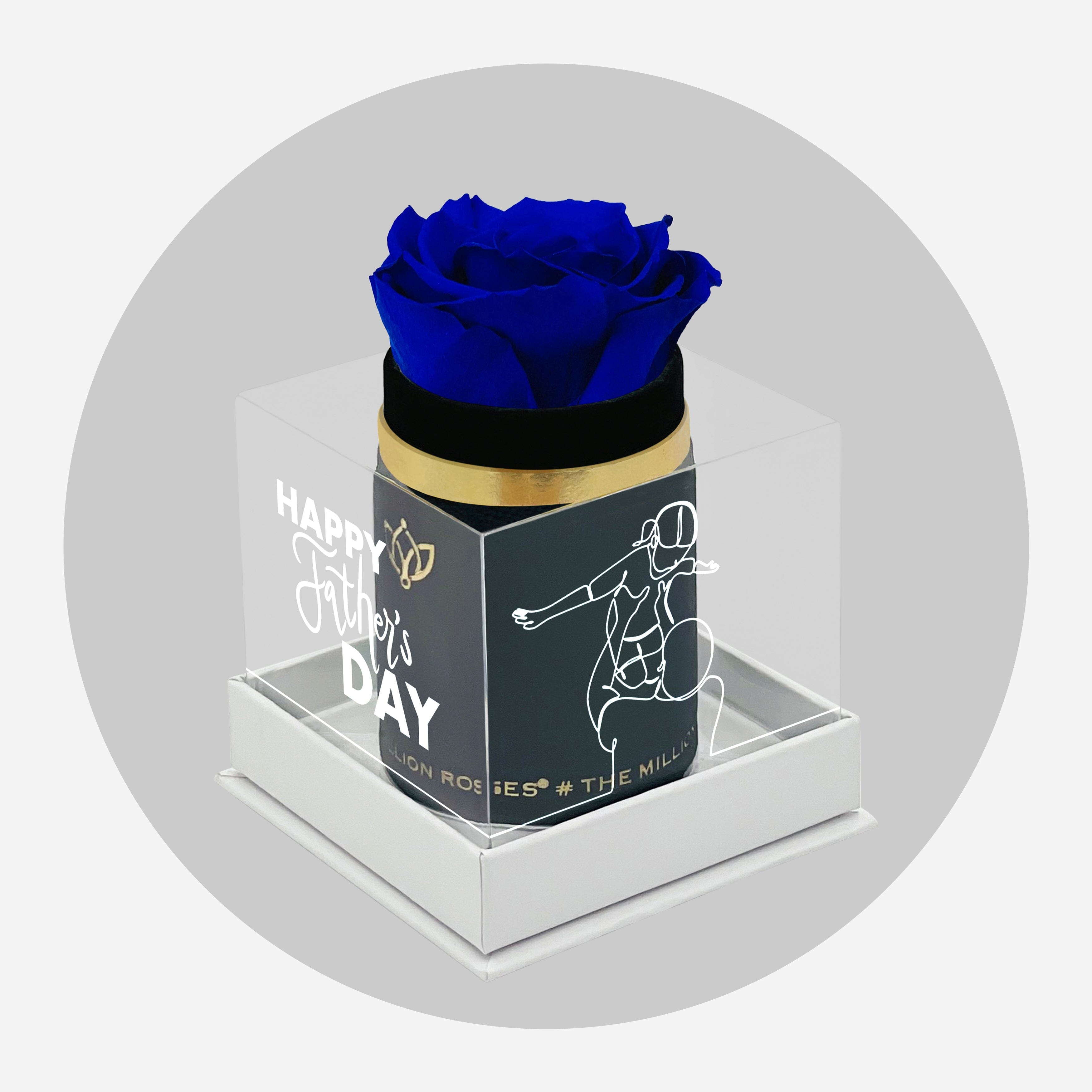 Single Black Suede Box | Limited Father's Love Edition | Royal Blue Rose