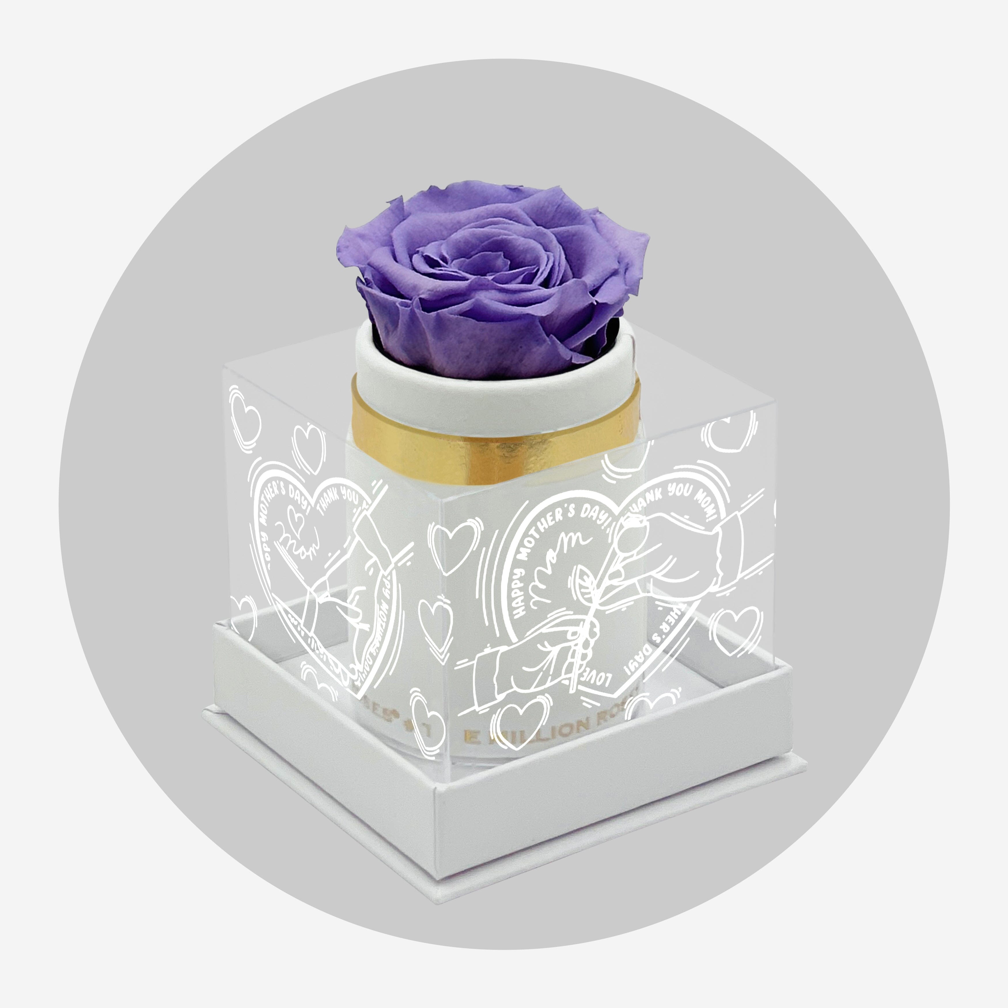 Single White Suede Box | Limited Mother's Love Edition | Lavender Rose