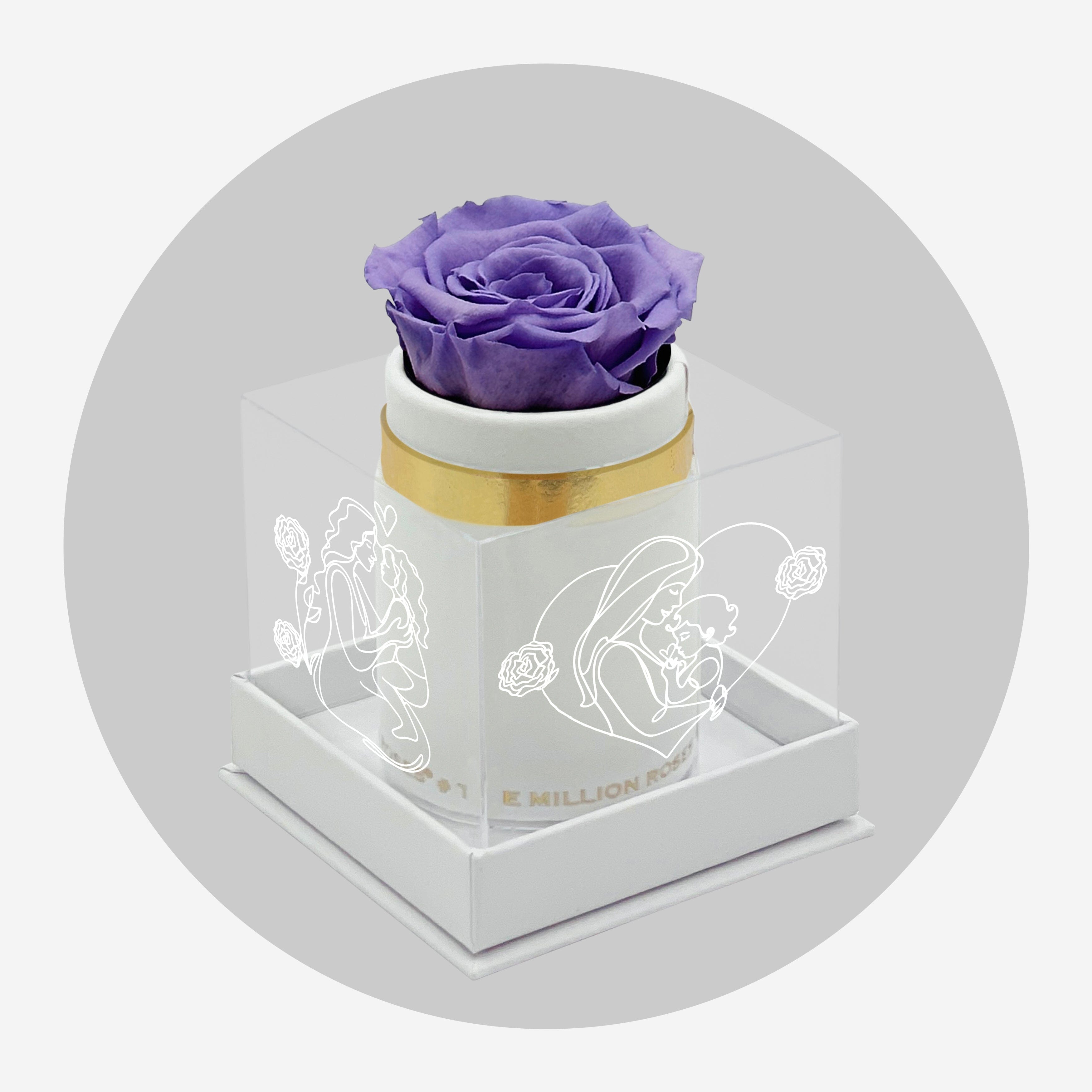 Single White Suede Box | Limited Mother's Day Edition | Lavender Rose