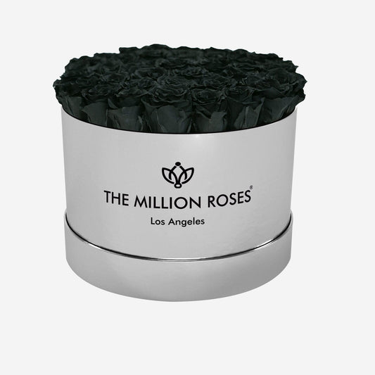 Supreme Mirror Silver Box | Black Roses - The Million Roses