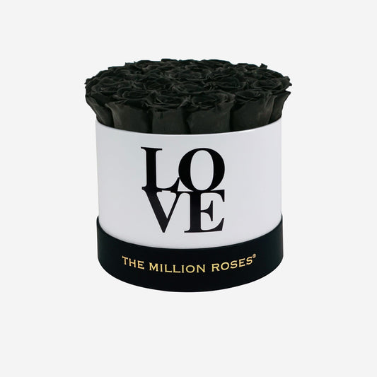 Classic White Box | Love Edition | Black Roses - The Million Roses