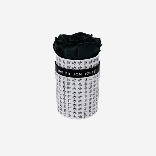 Single White Monogram Box | Black Rose - The Million Roses