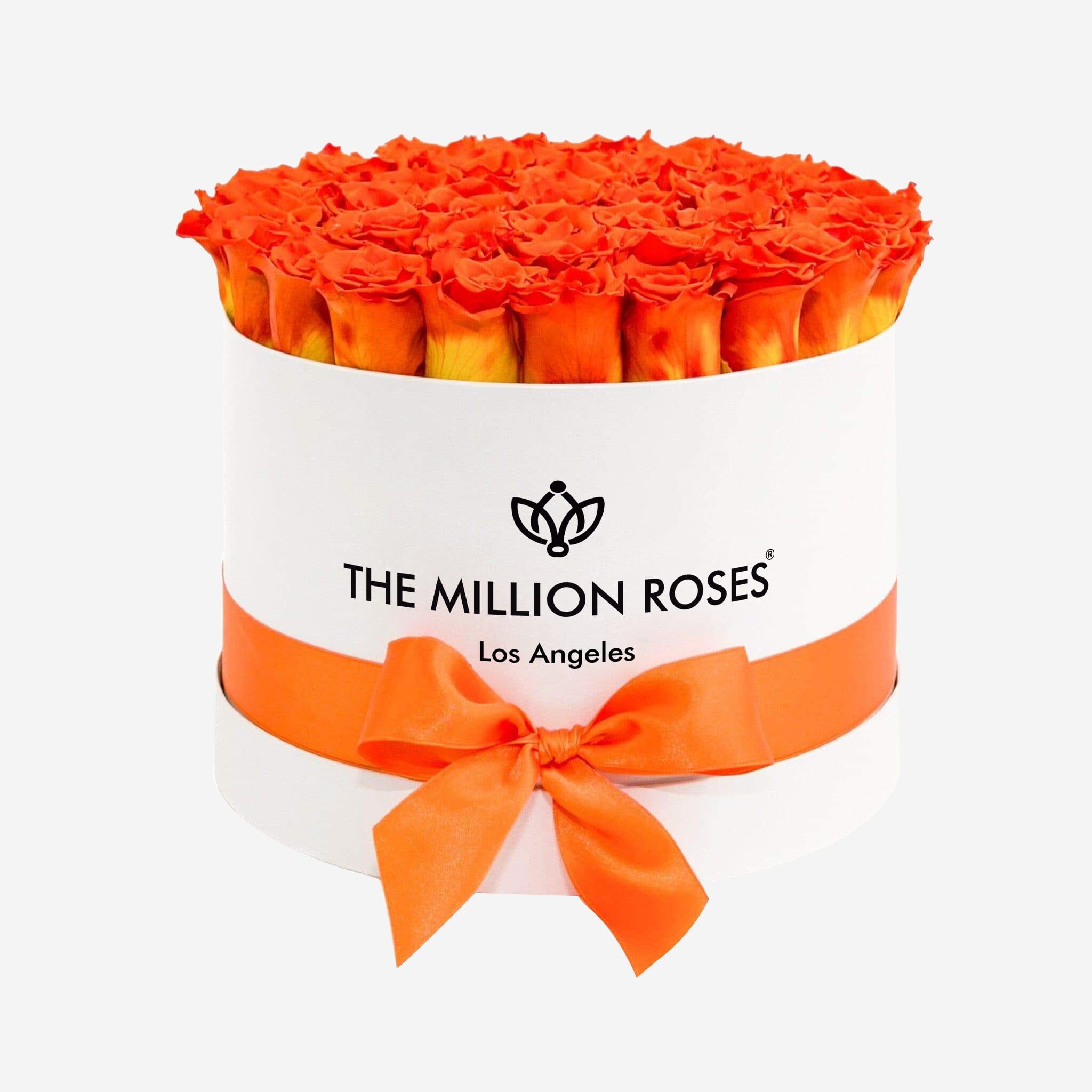 Supreme White Box | Orange Roses - The Million Roses