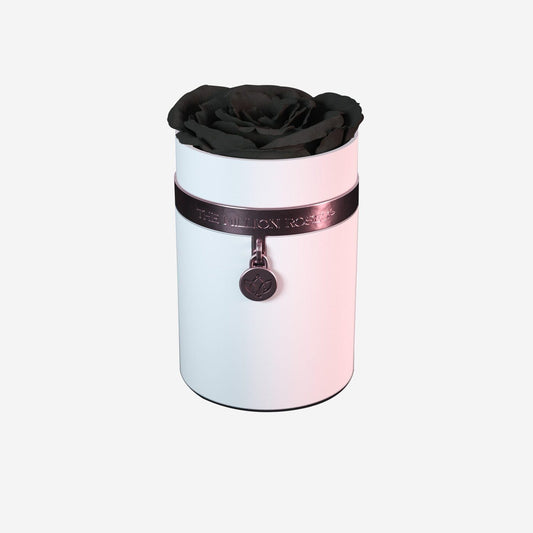 One in a Million™ Round White Box | Charm Edition | Black Rose - The Million Roses