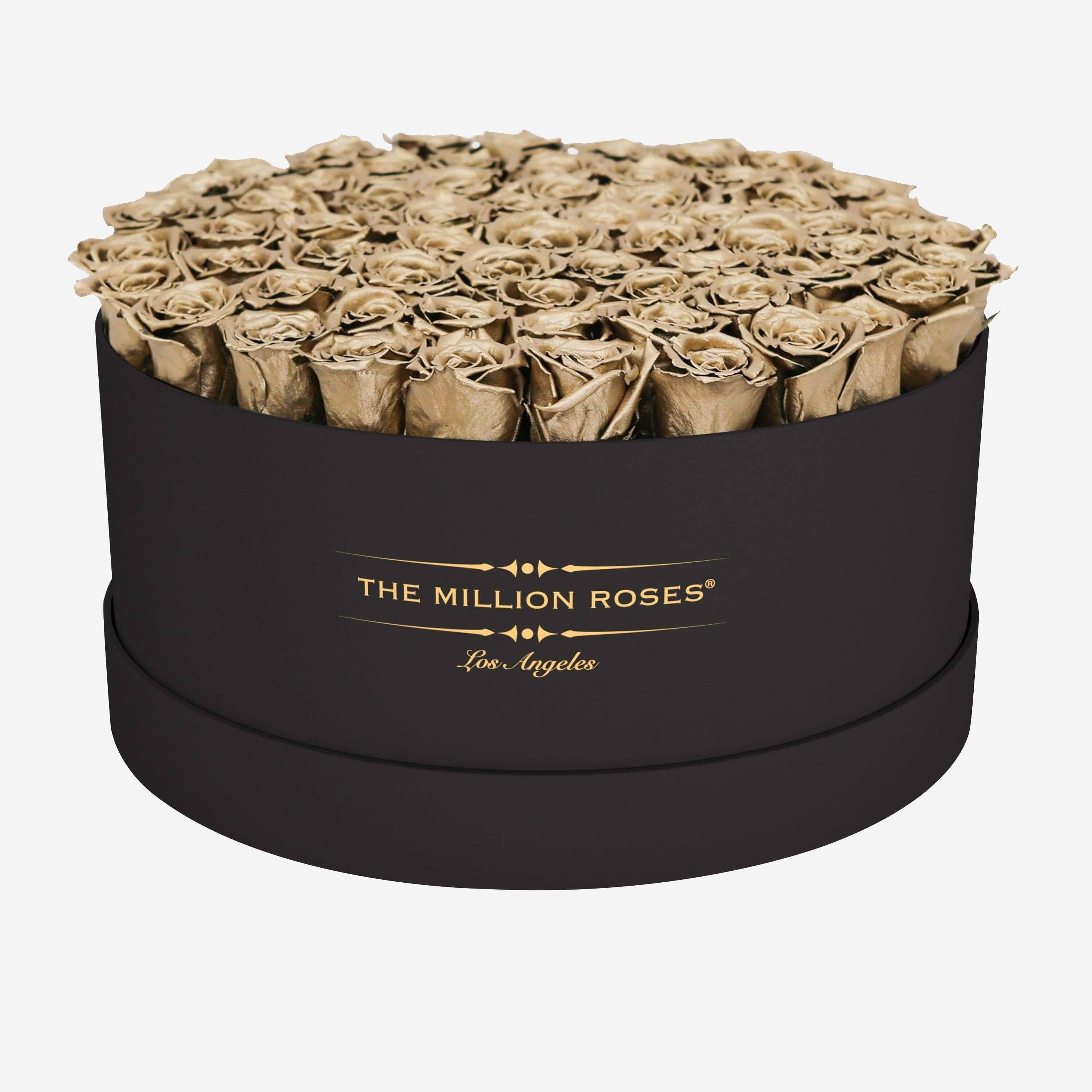 Deluxe Black Box | Gold Roses - The Million Roses