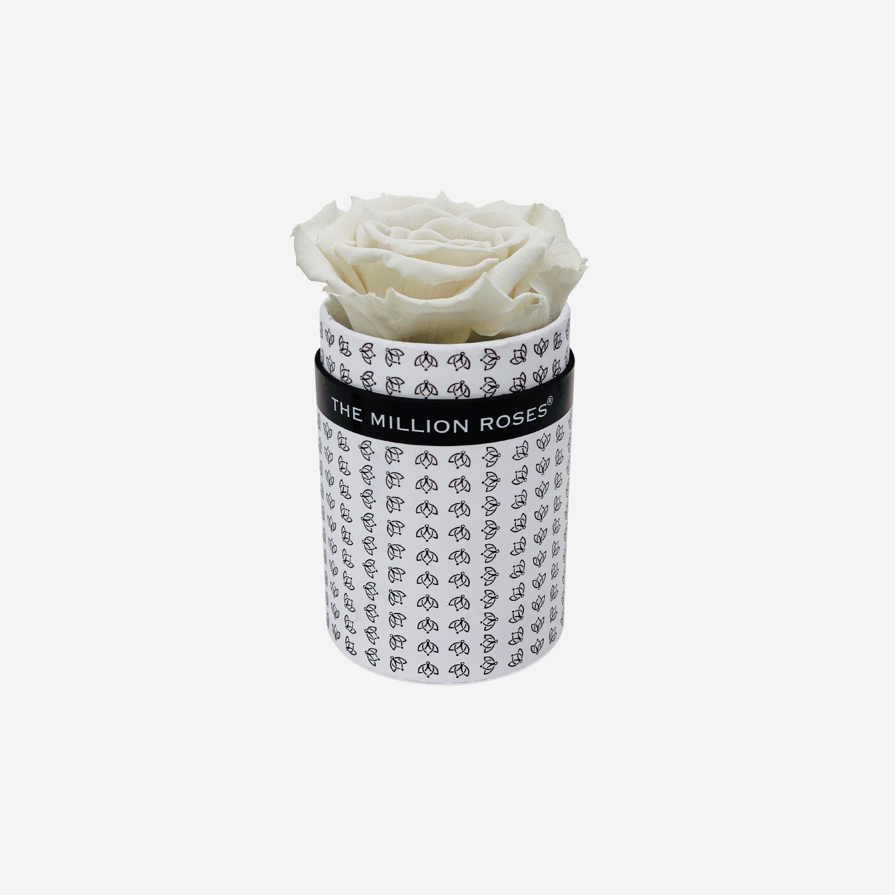 Single White Monogram Box | Off White Rose - The Million Roses