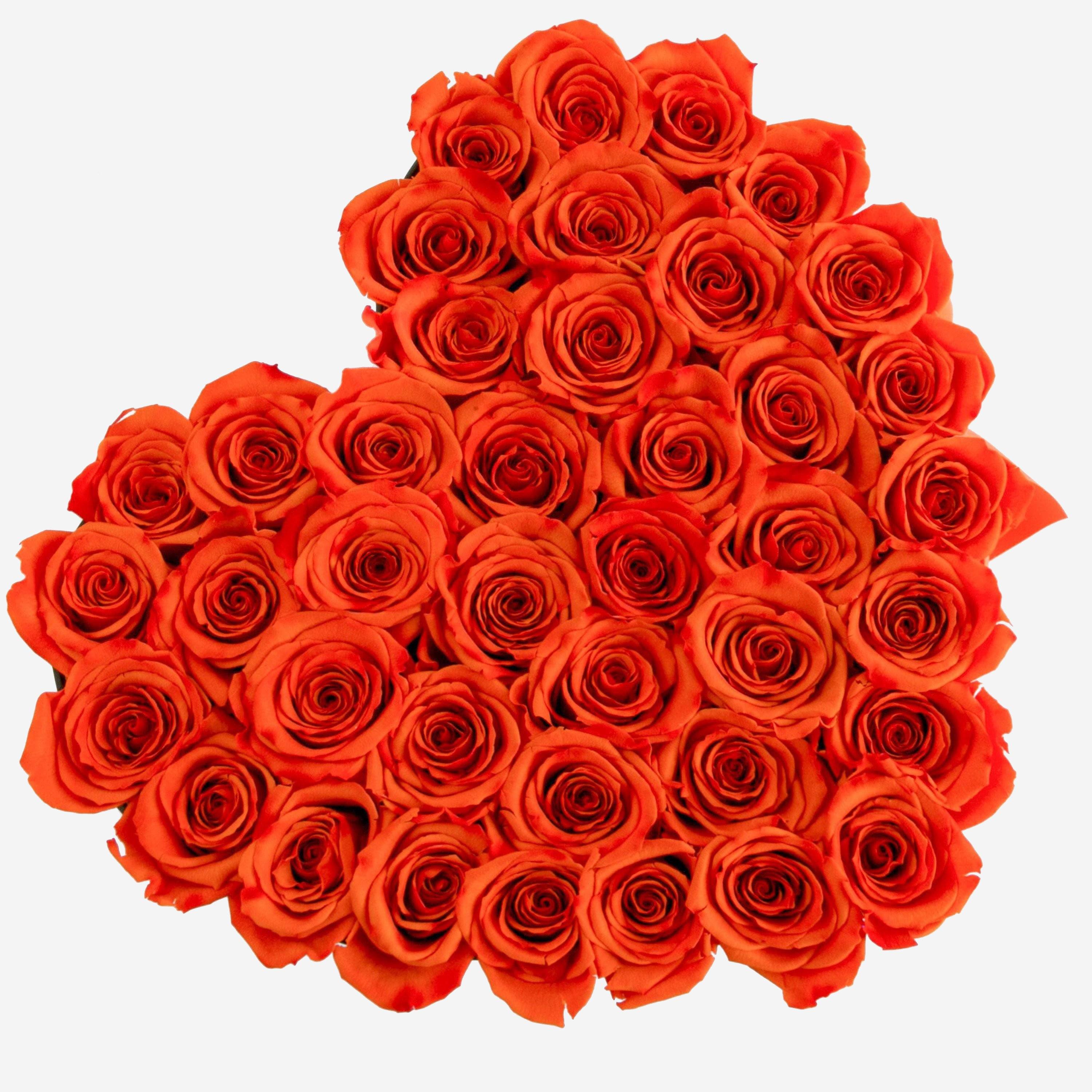 Heart Black Box | Orange Roses - The Million Roses