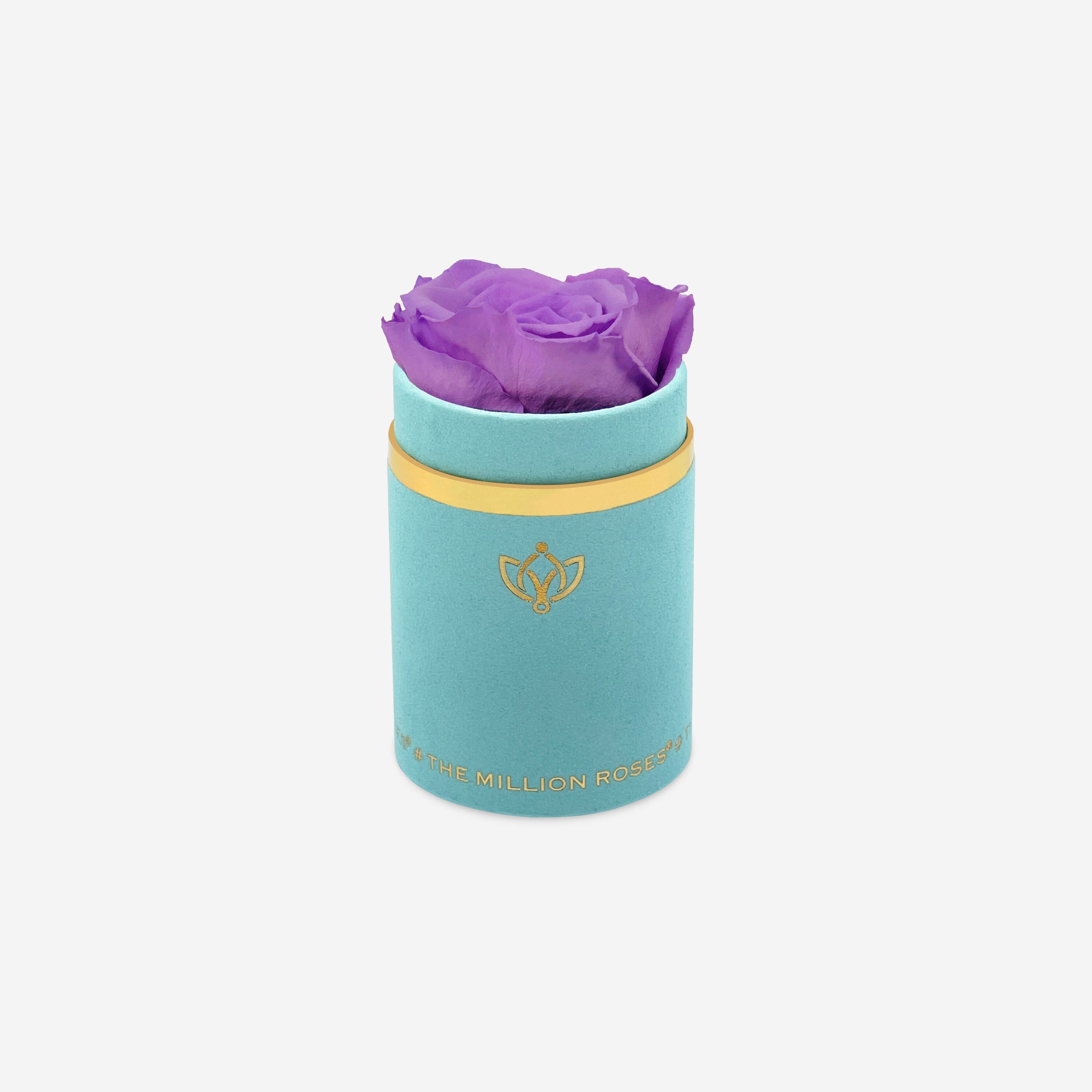 Single Mint Green Suede Box | Lavender Rose - The Million Roses