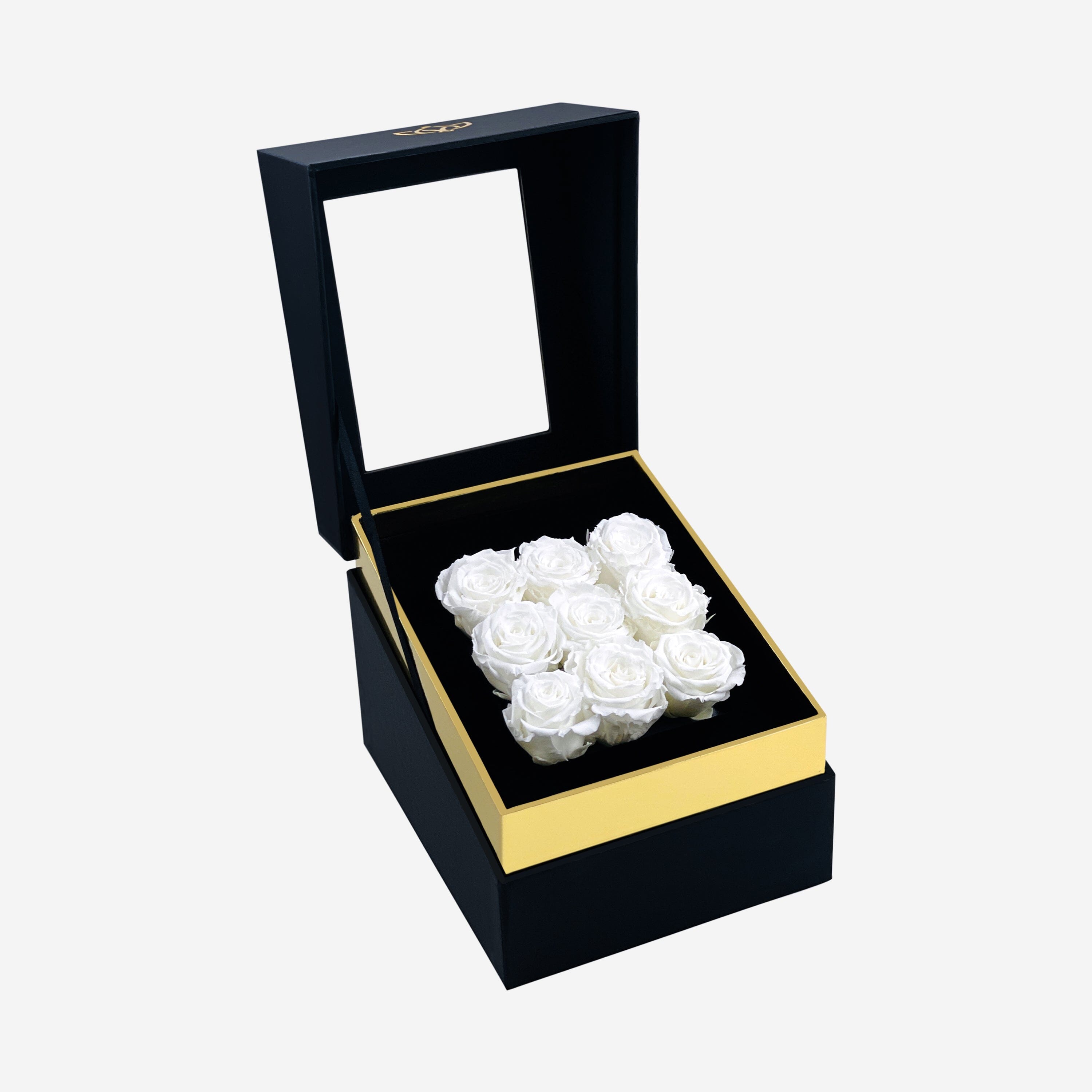 Trapezoid Black Box | White Roses - The Million Roses