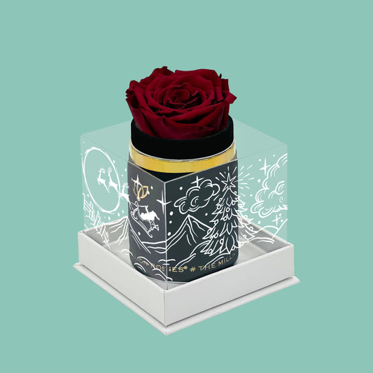 Single Black Suede Box | Limited Holiday Edition | Red Rose - The Million Roses