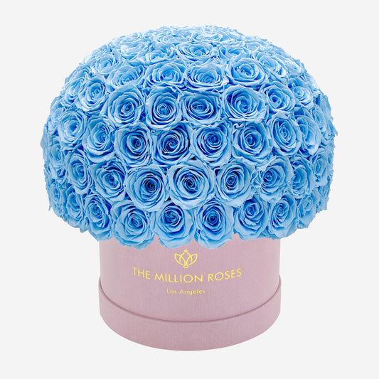 Supreme Light Pink Suede Superdome Box | Light Blue Roses - The Million Roses