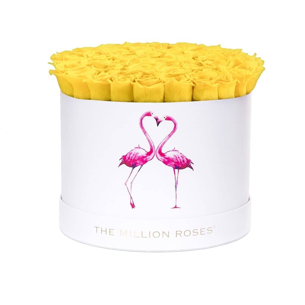 Supreme White Box | Flamingo Edition | Yellow Roses - The Million Roses