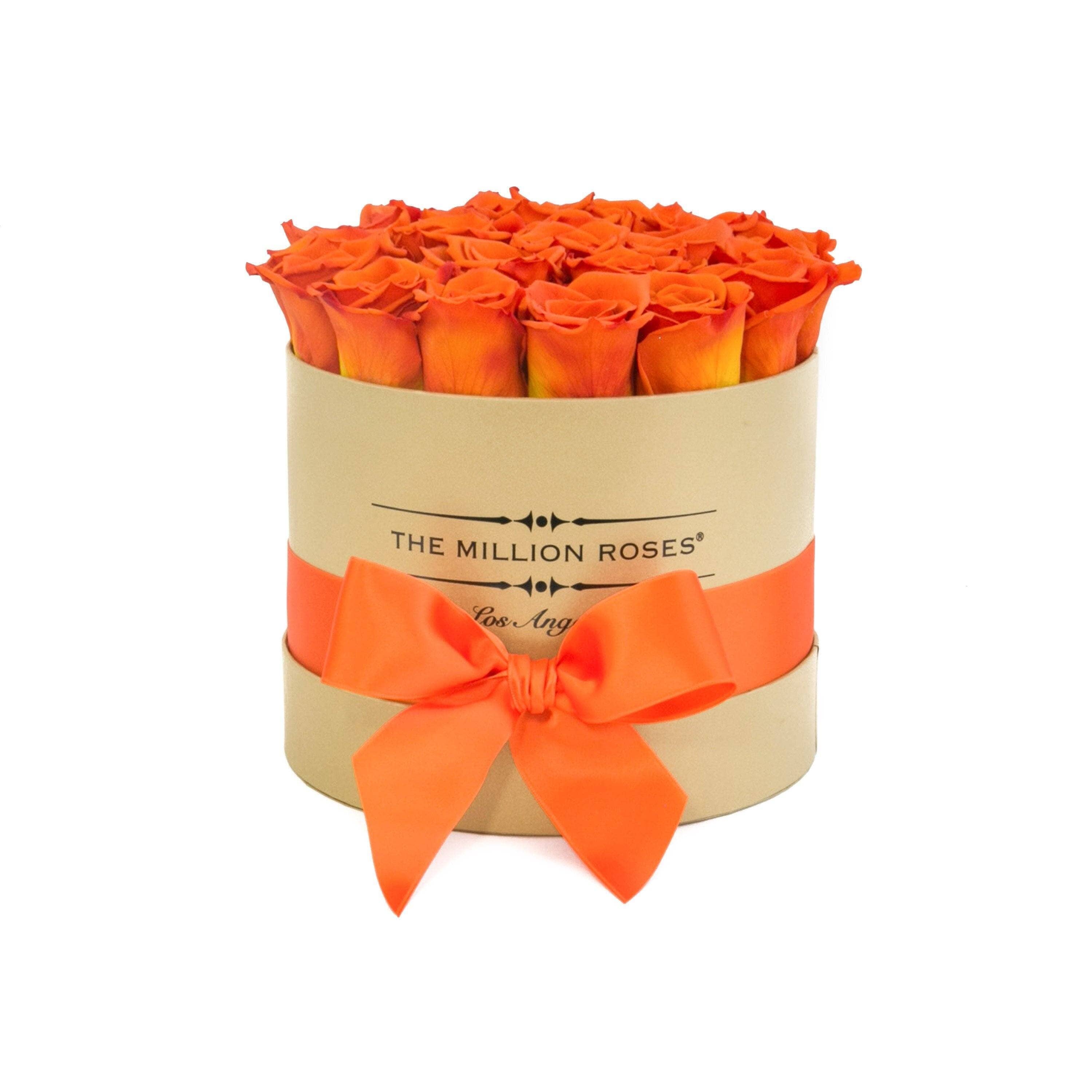 Classic Gold Box | Orange Roses - The Million Roses